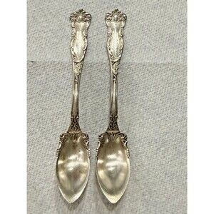 Vintage WM Rogers & Son AA Silverplate Oxford 1901 Fruit Spoons Set of 2